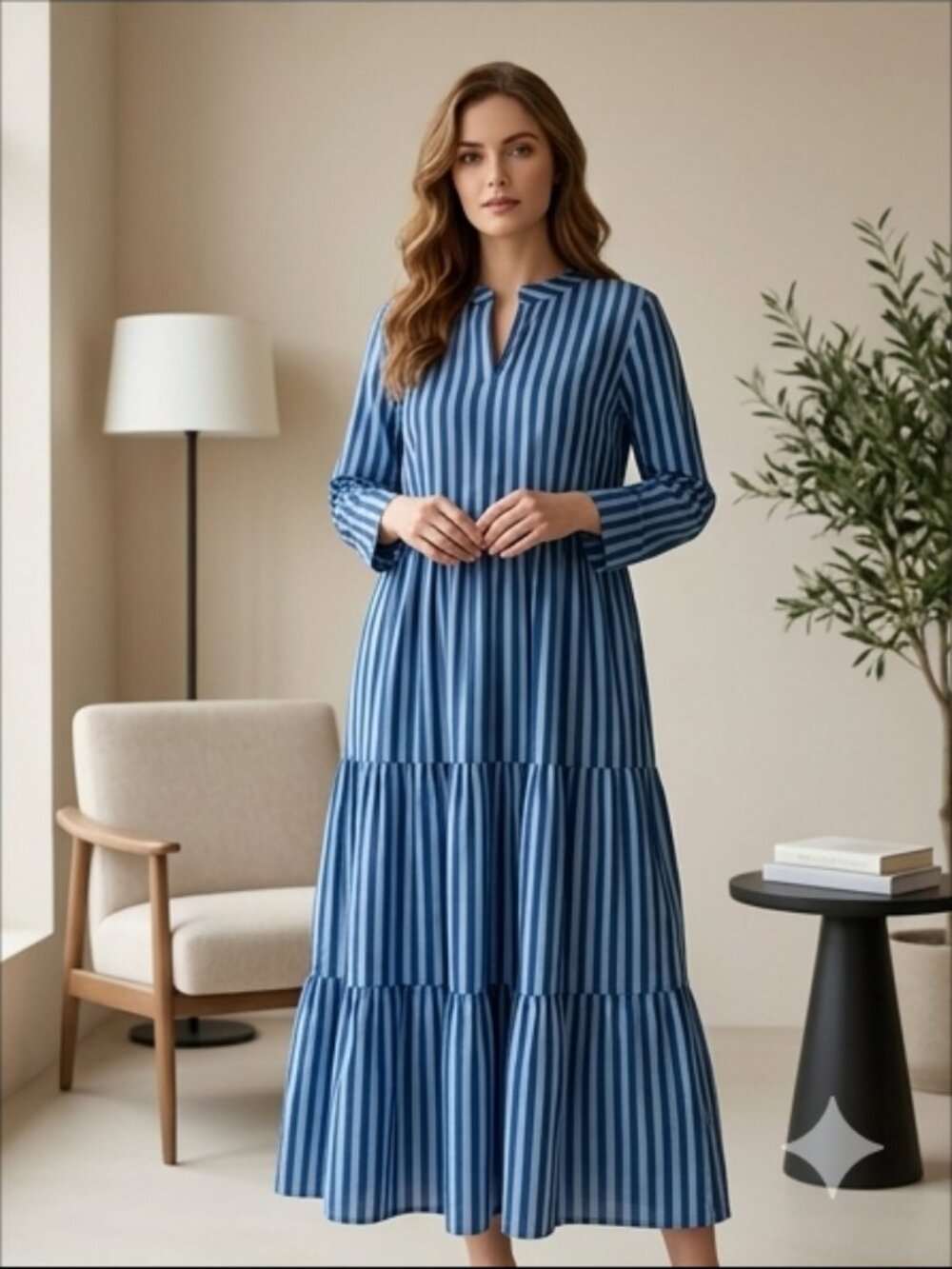 Hand Block Print Soft Cotton Summer Dress, Kyra Midi Dress, Dresses for Women